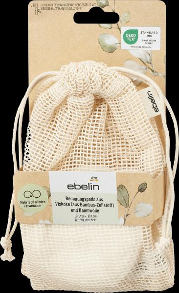 Produktbild dm ebelin Reinigungspads mit Wäschenetz (Reinigungstücher)