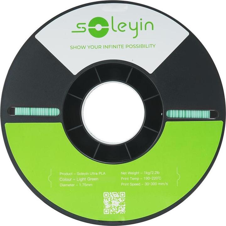 Image du produit Creality Filament Soleyin Ultra-PLA Hellgrün 1.75 mm 1.29 kg (PLA, 1.75 mm, 1290 g, Vert)