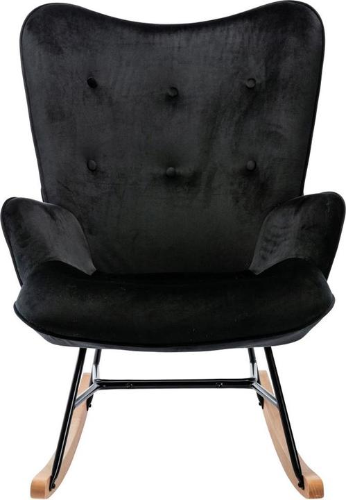 Actual product image CLP Sanka Velvet Rocking Chair, black