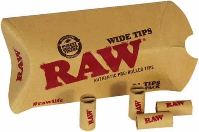 Actual product image RAW 21 x Wide Prerolled Tips
