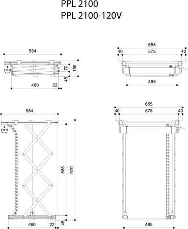 Actual product image Vogels Ppl2100 (Ceiling)