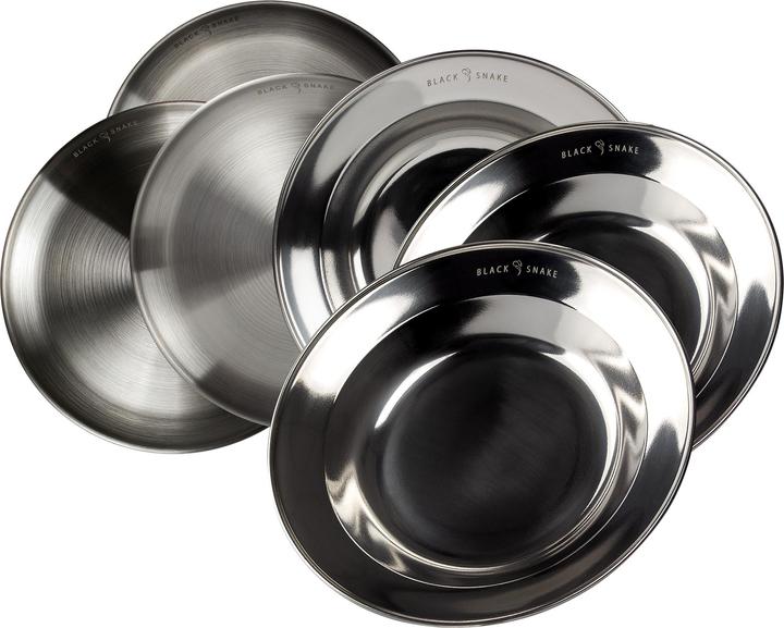 Actual product image Black Snake Stainless steel plate set