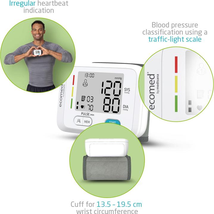 Produktbild Ecomed BW-83E (Blutdruckmessgerät Handgelenk)