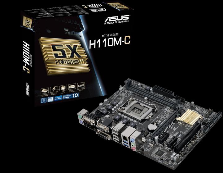 Actual product image ASUS H110m-C, Matx, Lga1151 (LGA 1151, Intel H110, mATX)