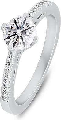 Image du produit Brilio Silver - Beautiful silver ring with zircons RI134W - Circuit: 58 mm (58)