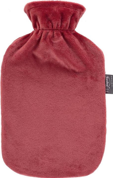 Fashy Wärmflasche 2l Flauschbezug rostrot (2 l)