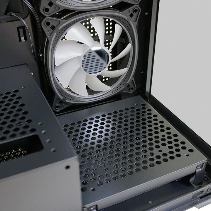 Image du produit LC-Power Boîtier MidiTower 715B black USB3.2/Audio,sans alimentation,SEAMLESS X (mATX, Mini-ITX, ATX)