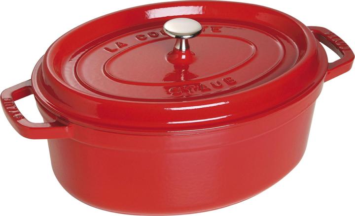 Immagine prodotto Staub Tostapane ovale rosso ciliegia (29 cm, Pirofila + casseruola, Ghisa)