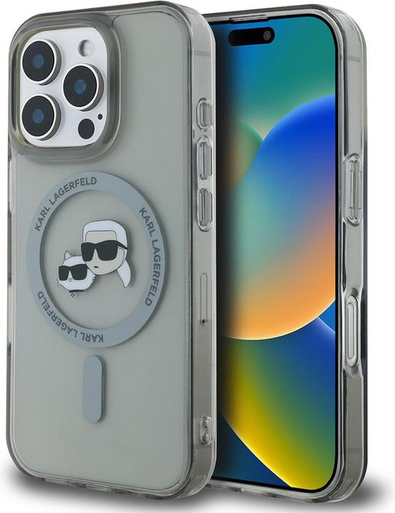 Produktbild Karl Lagerfeld KLHMP16XHLSKCK iPhone 16 Pro Max 6.9" czarny/black hardcase IML Metal Karl&Choupette (Apple iPhone 16 Pro Max)