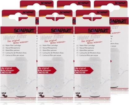 Produktbild Scanpart Wasserfilter-Partone für Saeco Espressomaschinen - kompatibel mit Brita Intenza (6 x)