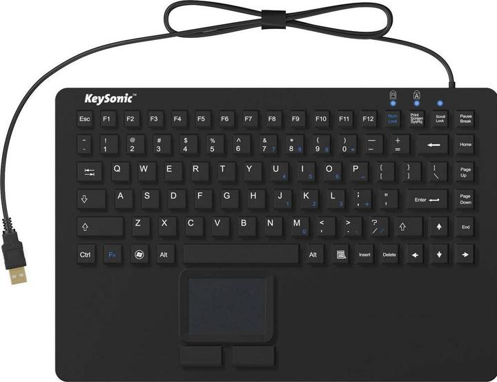 Produktbild KeySonic KSK-5230 IN Silikontastatur mit Touchpad wasserdicht antimikrobisch Industrietastatur hitzebestae... (US, Kabelgebunden)