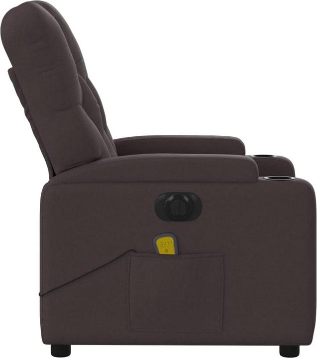 Actual product image VidaXL Massage armchair TV armchair recliner electric dark brown fabric