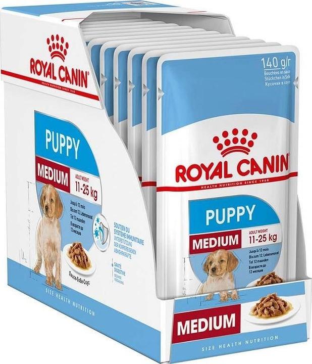 Image du produit Royal Canin SHN WET Medium Puppy (Chiot + chaton, 10 pcs, 1400 g)