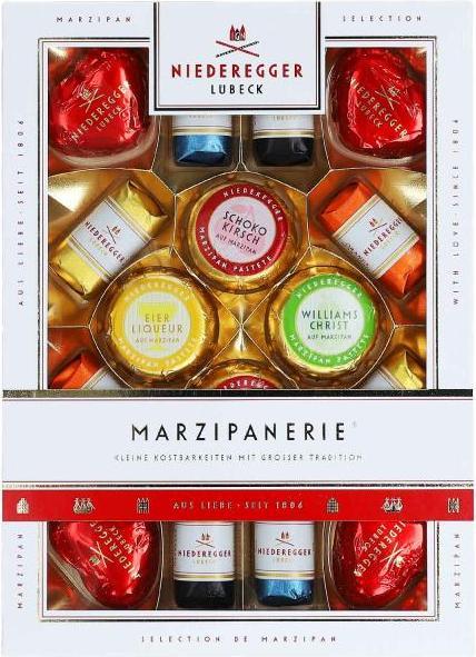 Actual product image Niederegger Lübeck Marzipanerie chocolates assorted with dark chocolate (206g) (206 g)