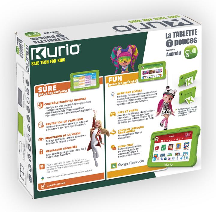 Image du produit Kurio - LA TABLETTE 7 POUCES GULLI - ANDROID 13 (7", Vert)