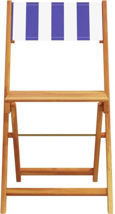 Actual product image VidaXL Bistro chairs 2 pcs. Acacia & fabric