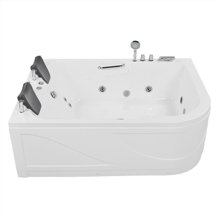 Image du produit Beliani Baignoire balnéo blanche modèle d'angle avec LED 170 x 119 cm droite BAYAMO (318 l, 119 cm, 119 cm)