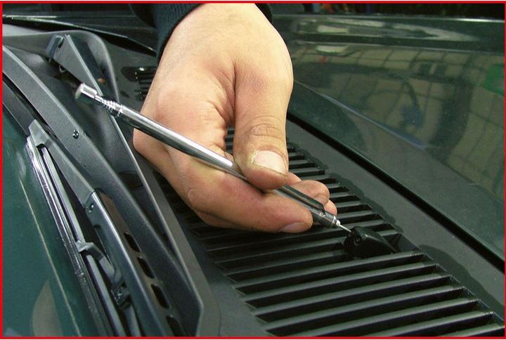 Immagine prodotto KS Tools Set di supporto magnetico e specchio d'ispezione flessibile e telescopico, 6 pezzi