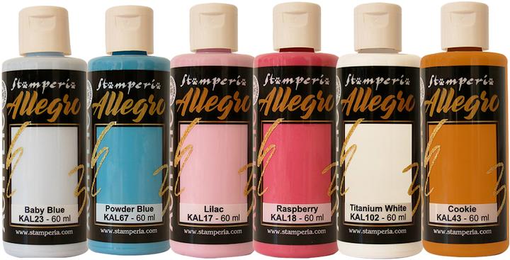 Image du produit Stamperia Allegro Acrylic "Dewdrops", set de 6 pièces (Multi, 60 ml)