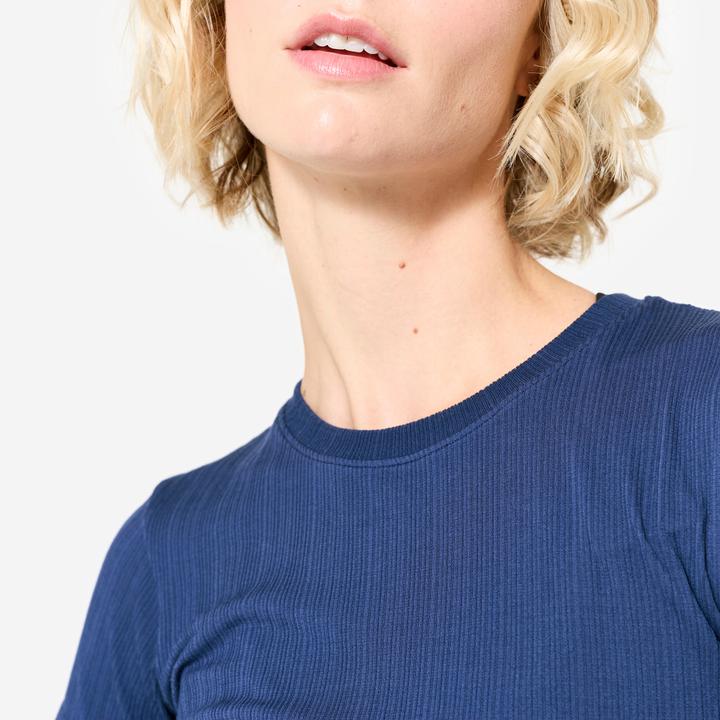 Immagine prodotto Kimjaly T-Shirt Damen atmungsaktiv - nachtblau (S)