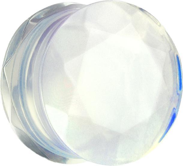Produktbild Star Piercing Flared Plug facettiert aus Opalite Stein (ohne MessingChirurgenstahl 316L, Mineralischohne Messing)