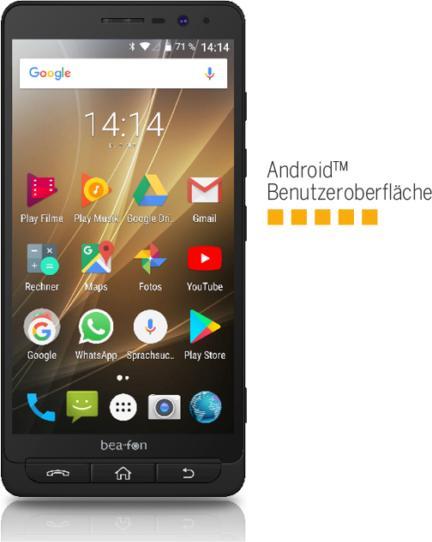 Produktbild Bea-Fon M5 (16 GB, Black, 5.50", Dual SIM, 13 Mpx, 4G)