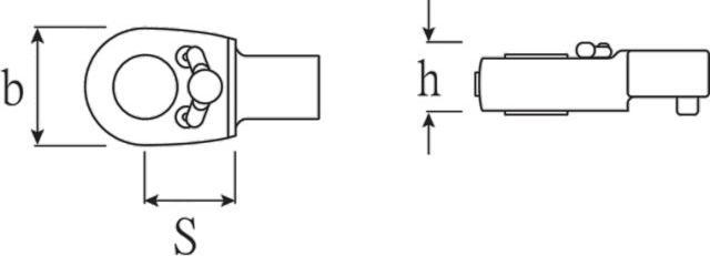 Produktbild Stahlwille 725B Bit-Einsteckknarren Gr. 5 (1/4")