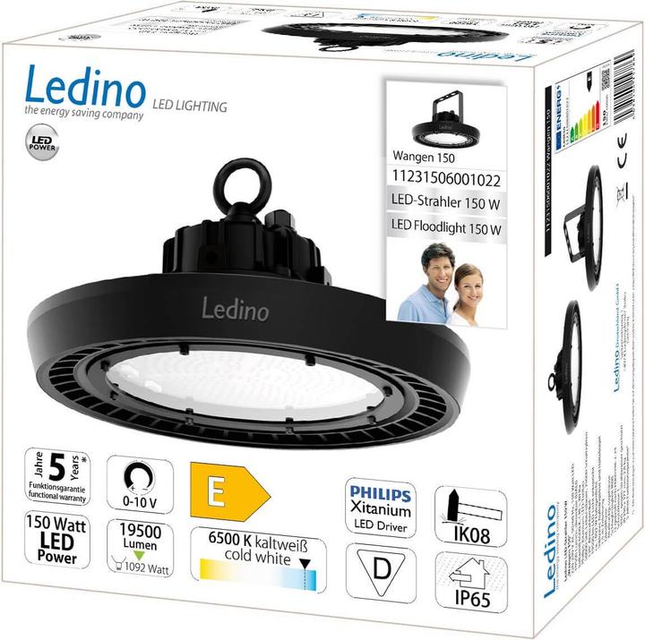 Productafbeelding Ledino LED highbay 150W highbay lamp Wangen 150, 19500lm, 6500K daglicht wit (19500 lm)