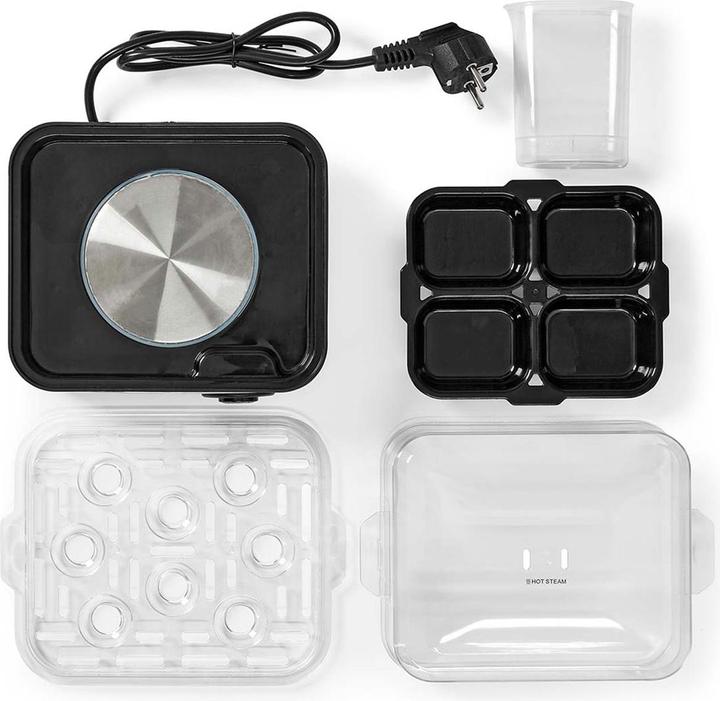 Actual product image Nedis KAEB130EAL - Vařič na Vejce | 8 ks | 3 fáze | miska | 500 Wattů (EU plug)