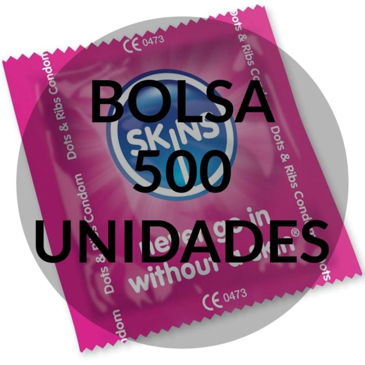 Actual product image Skins CONDOMS DOTS & RIBS BAG 500 UDS (500 pcs.)