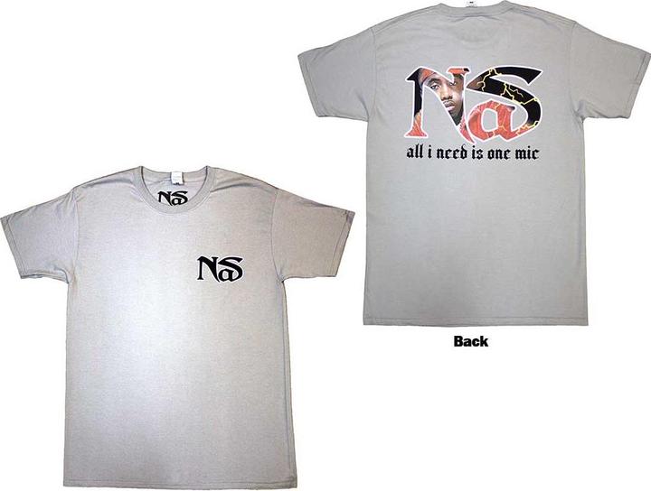 Nas One Mic Back Print