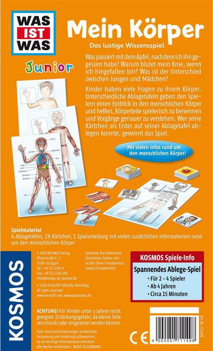 Actual product image Kosmos WAS IST WAS Junior My Body (German)