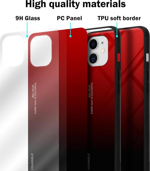 Produktbild Cadorabo TPU 2 Farben Glas Cover (Apple iPhone 11)
