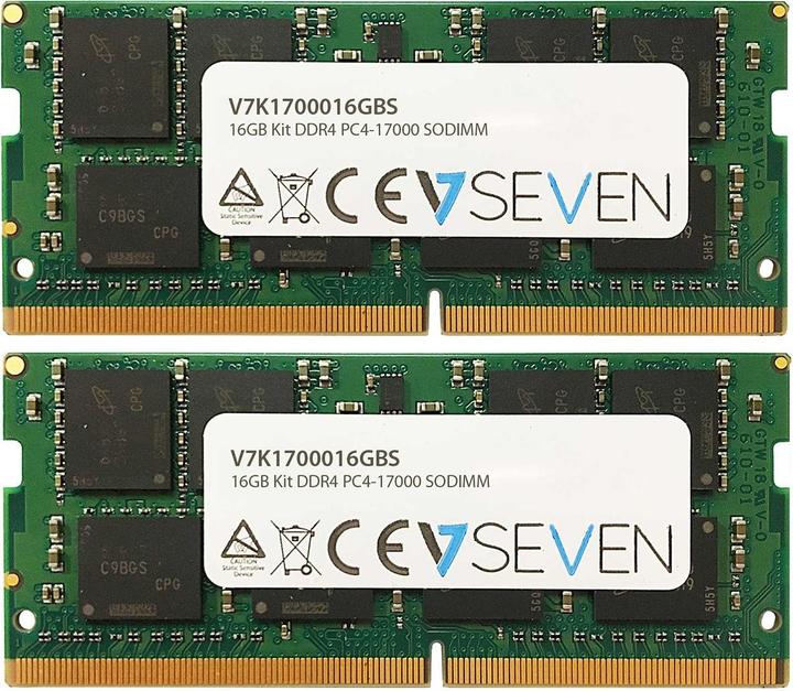 Produktbild V7 2X8GB KIT DDR4 2133MHZ CL15 (2 x 8GB, 2133 MHz, DDR4-RAM, SO-DIMM)