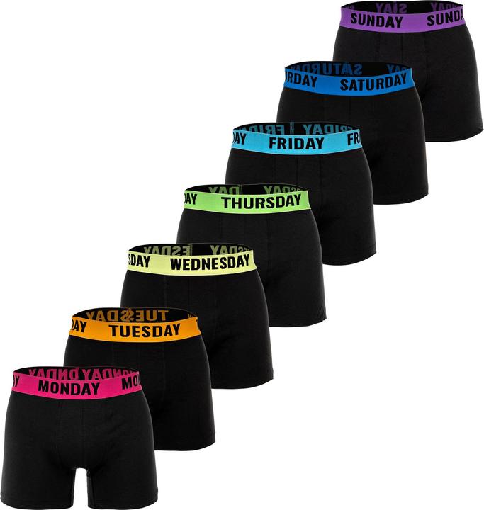 Actual product image Happy shorts Retroshorts Monday Sunday (M, pack of 7)