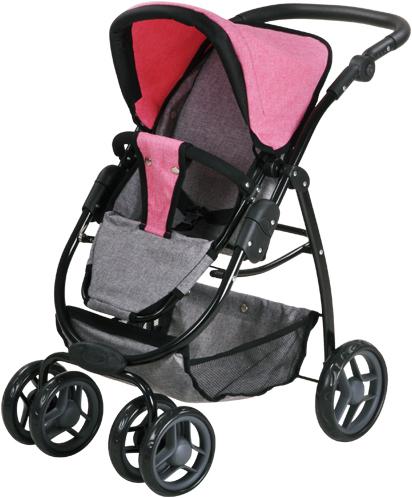 Knorrtoys Puppenwagen Coco - jeans grey