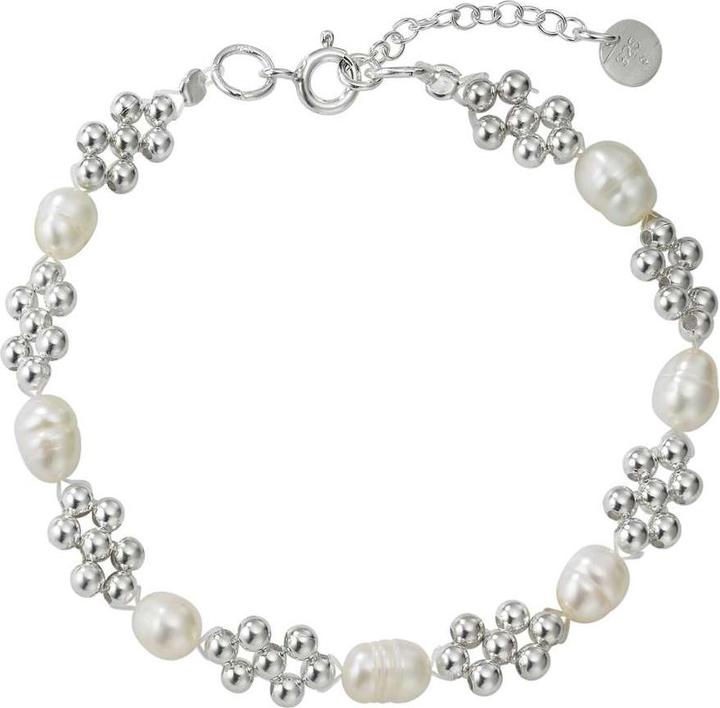 Immagine prodotto Bijouteria Bracciale (20 cm, Perla d'acqua dolce, Nylon, Argento 925)