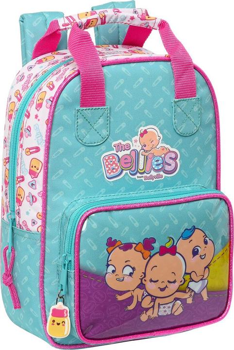 Image du produit The Bellies Sac à dos scolaire 20 x 28 x 8 cm Violet turquoise Blanc