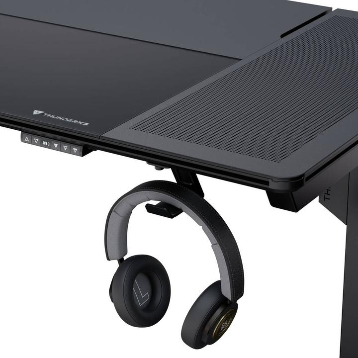 Actual product image Thunder X3 ThunderX3 LAB-X Gaming Table - Adjustable height Silent motor - Tempered Glass - with Mesh side...