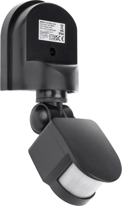 Immagine prodotto Maclean Sensore di movimento e crepuscolare a parete 180° max 1200W grigio MCE25 GR