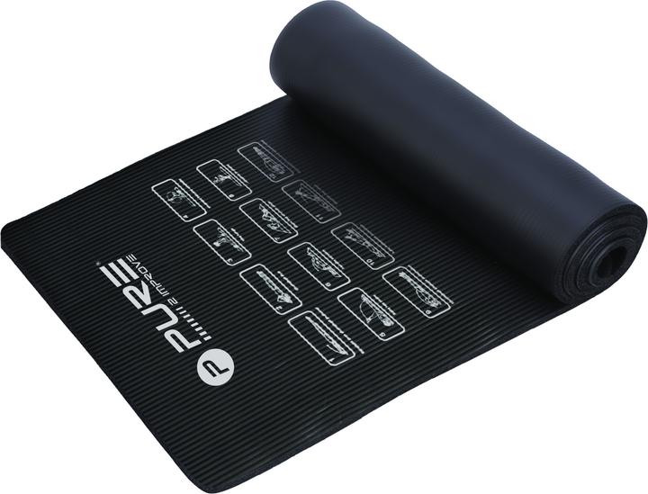 Immagine prodotto Pure2improve Tappeto fitness 1830 mm, 580 mm, 10 mm, gommapiuma NBR, nero (10 mm)