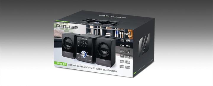 Produktbild Muse M-38 BT - Mini hifi-systeem met CD,USB & bluetooth - zwart (Bluetooth, CD Player, 1x 10 W)
