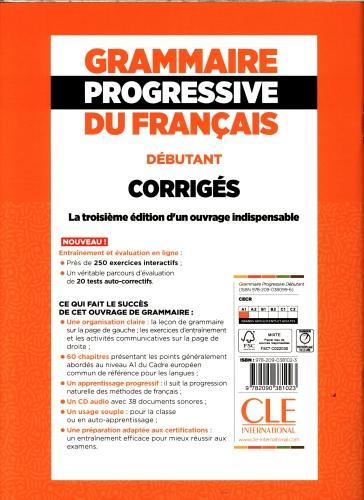 Image du produit Cle Grammaire française progressive pour débutants, 3ème édition. (Français, Grégoire Maïa, 2018)