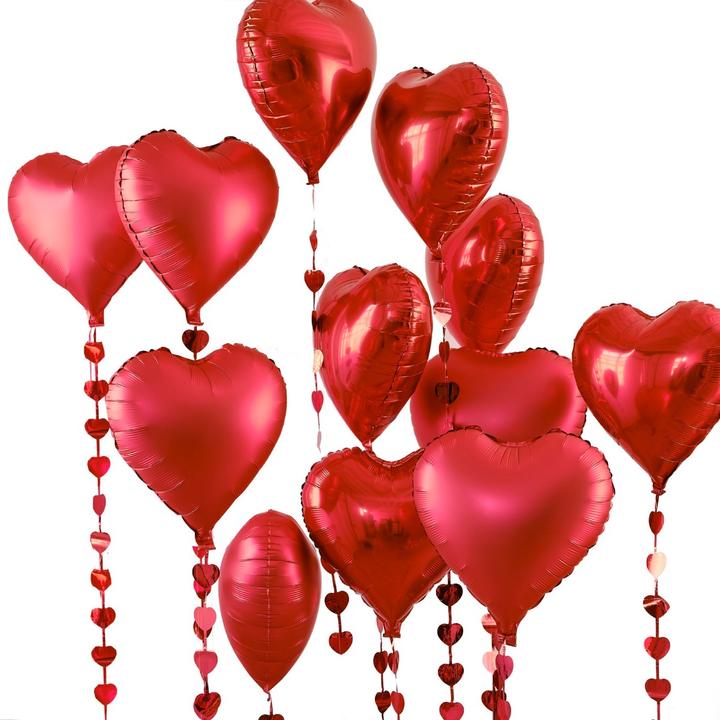Produktbild Ginger Ray Set de ballon coeur rouge (12pcs) (1 x)
