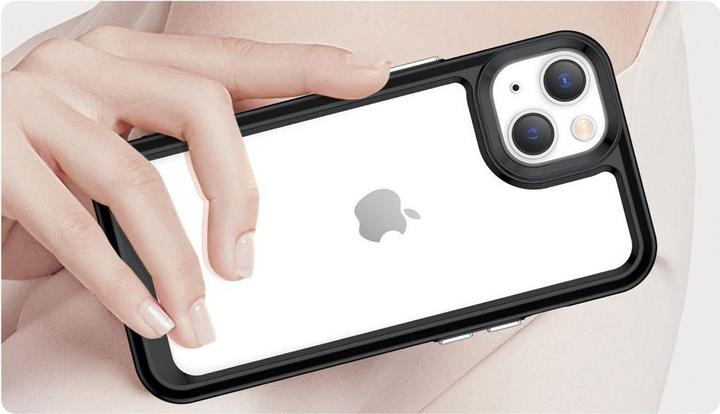 Actual product image Hurtel Outer Space Case iPhone 14 Plus hard cover with a gel frame black (Apple iPhone 14 Plus)