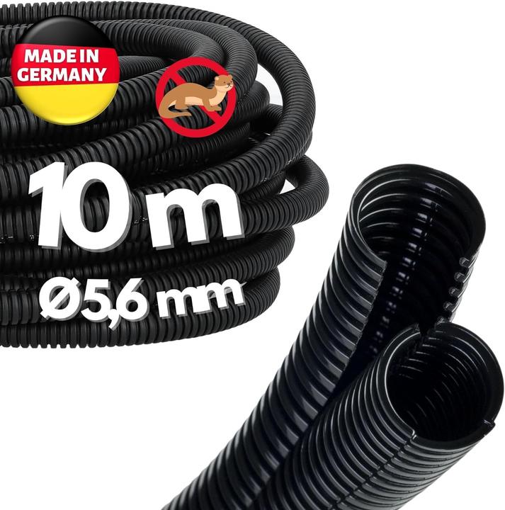 Immagine prodotto Kalitec 10 Meter Wellrohr Twin NW 7,5 I Wellschlauch zweiteilig I Solarwellrohr I Marderschutzrohr I (1000 cm)