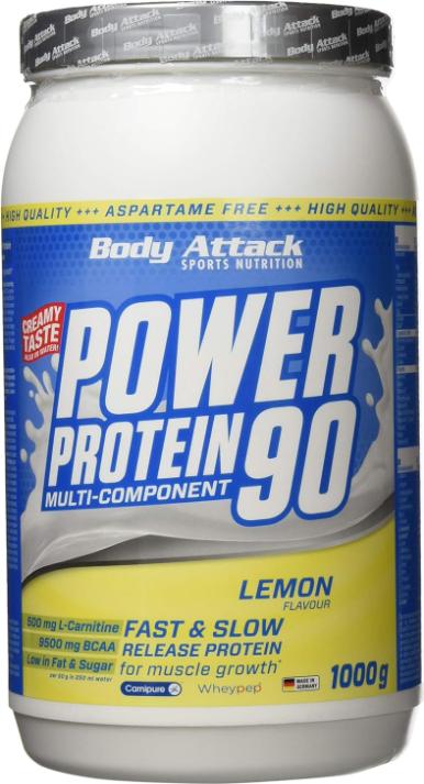 Produktbild Body Attack New Power Protein 90 (1000g Dose) (Lemon, Quark, 1 Stk., 1000 g)