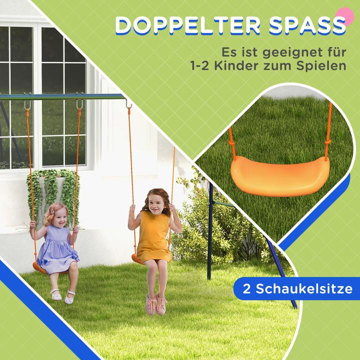 Produktbild Outsunny 2er Kinderschaukel mit Gerüst