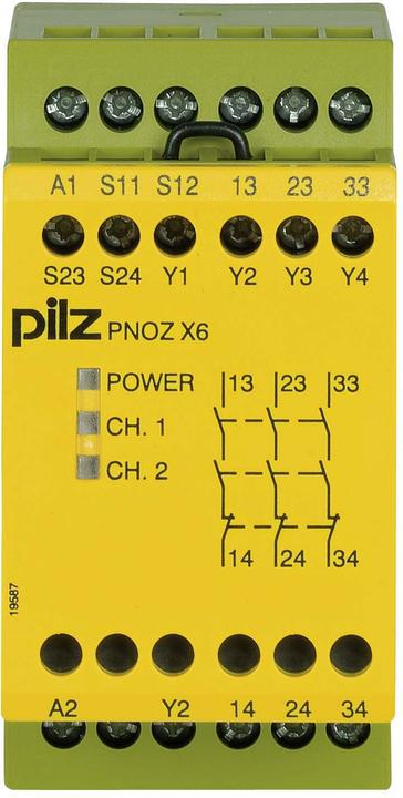 Pilz PNOZ X6 24VAC 24VDC 3n/o 774729 Sicherheitsschaltgerät