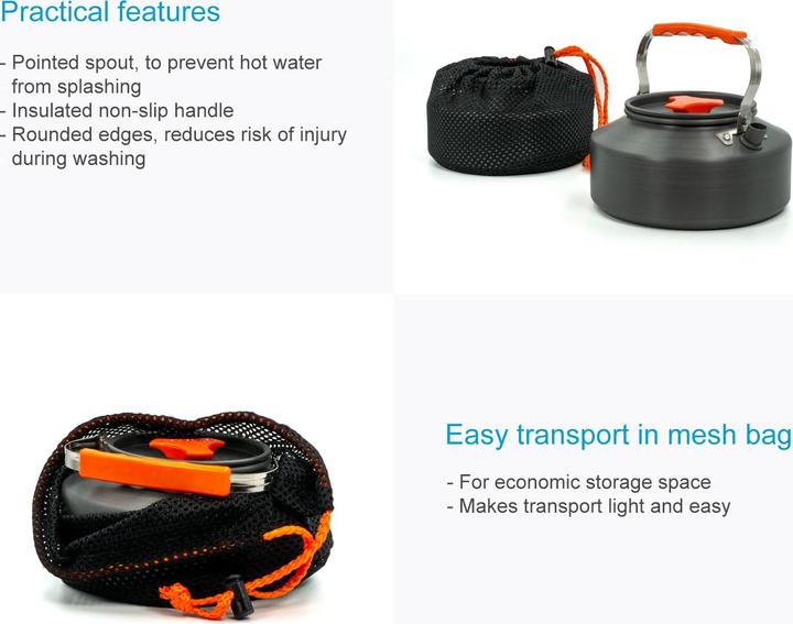 Actual product image Intirilife Camping Kettle Outdoor Cooking Kettle (1.10 l)